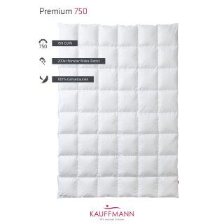 Kauffmann Einziehdecke 6x8, Premium 750 mittel (ca. 140x200 cm)